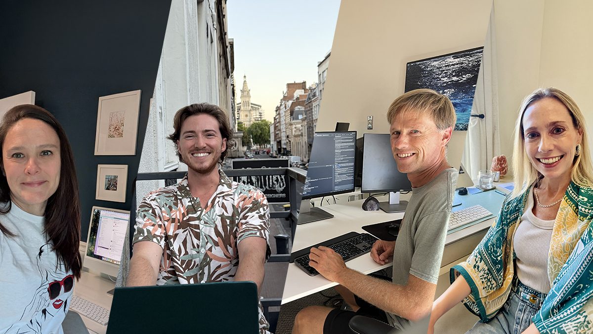 Collage of Qualia team members at work